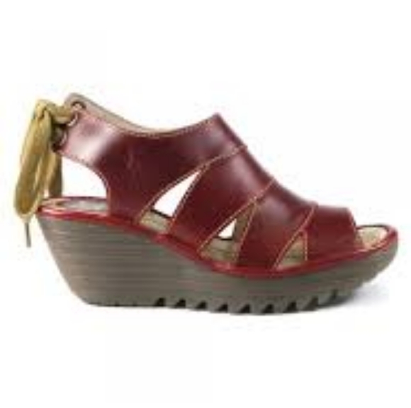 FLY LONDON Yown Sandal Red - Picture 2 of 15